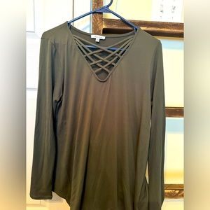 Green soft blouse new with tags